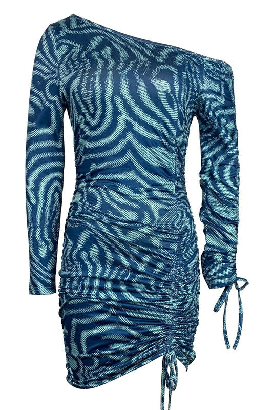 Long Sleeve Off Shoulder Party Mini Dress