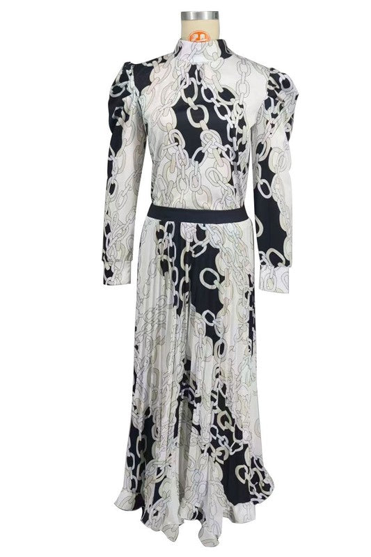 Fashion Long Sleeve Maxi Dress