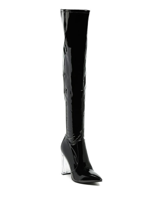 Noire Thigh High Fashion PU Boots