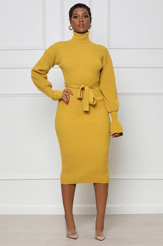 Long Sleeve Bodycon Sweater Dress