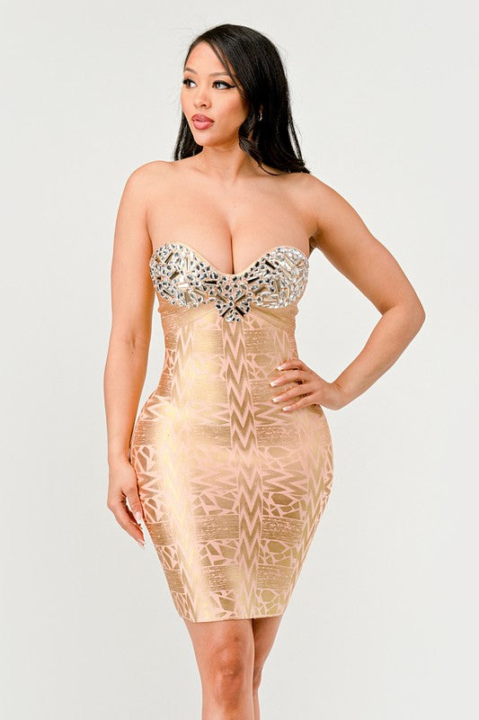 Strapless Sweetheart Fitted Dress