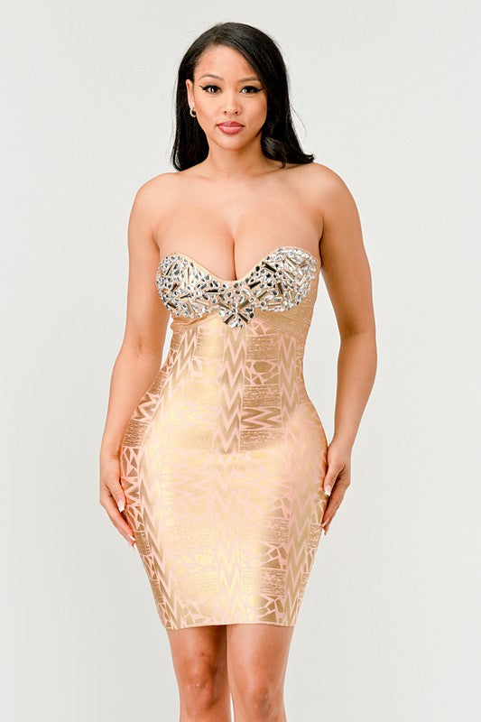 Strapless Sweetheart Fitted Dress
