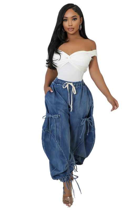 Harlem Denim Drawstring Pants