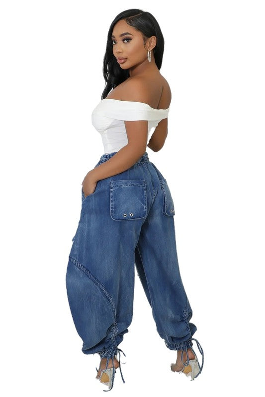 Harlem Denim Drawstring Pants