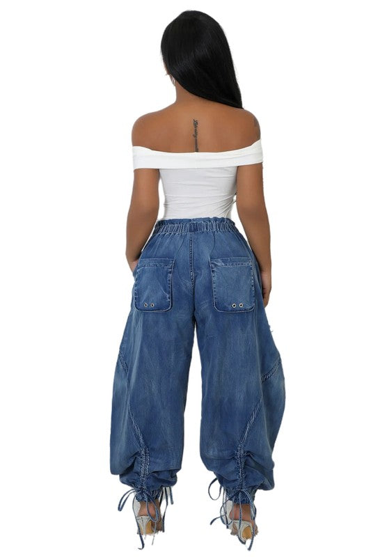 Harlem Denim Drawstring Pants