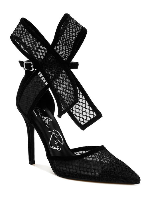 Big Bow Detail Stiletto Sandals