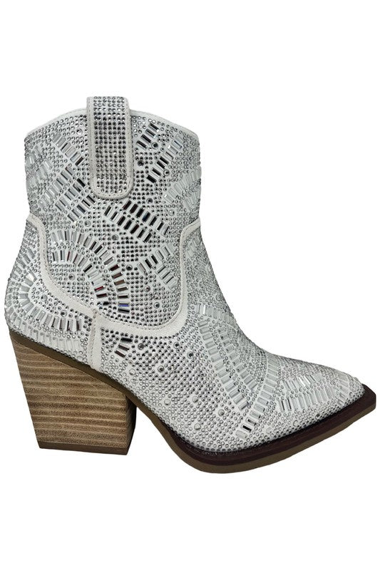 Western Rhinestone Booties