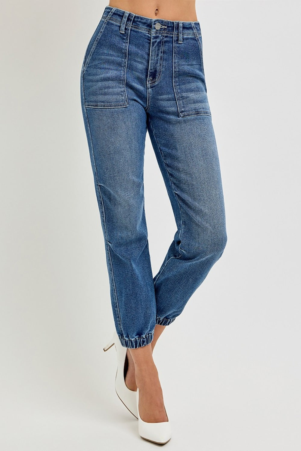 Full Size High Rise Ankle Jogger Jeans